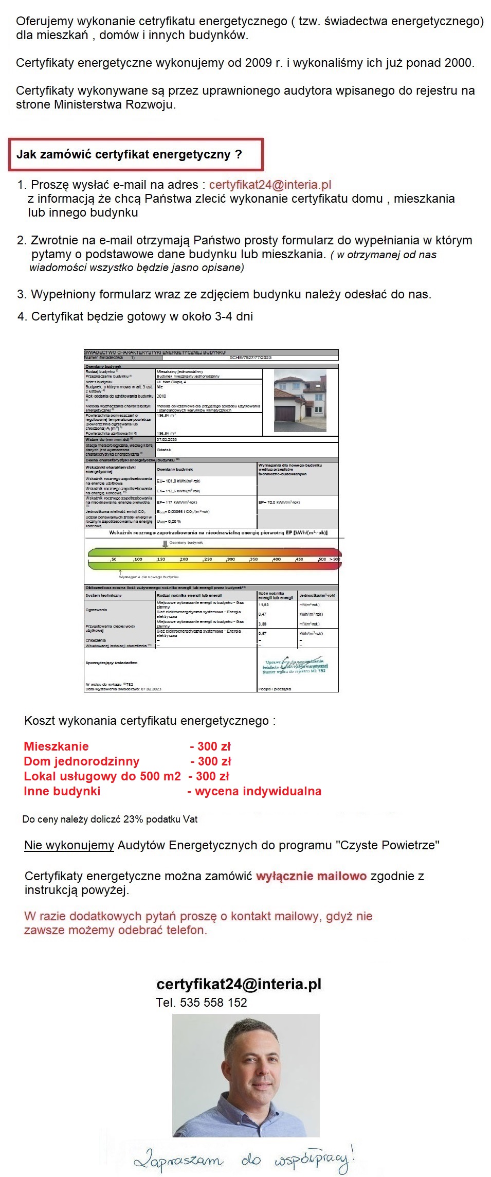 Swiadectwa energetyczne domow audyty energetyczne Syców